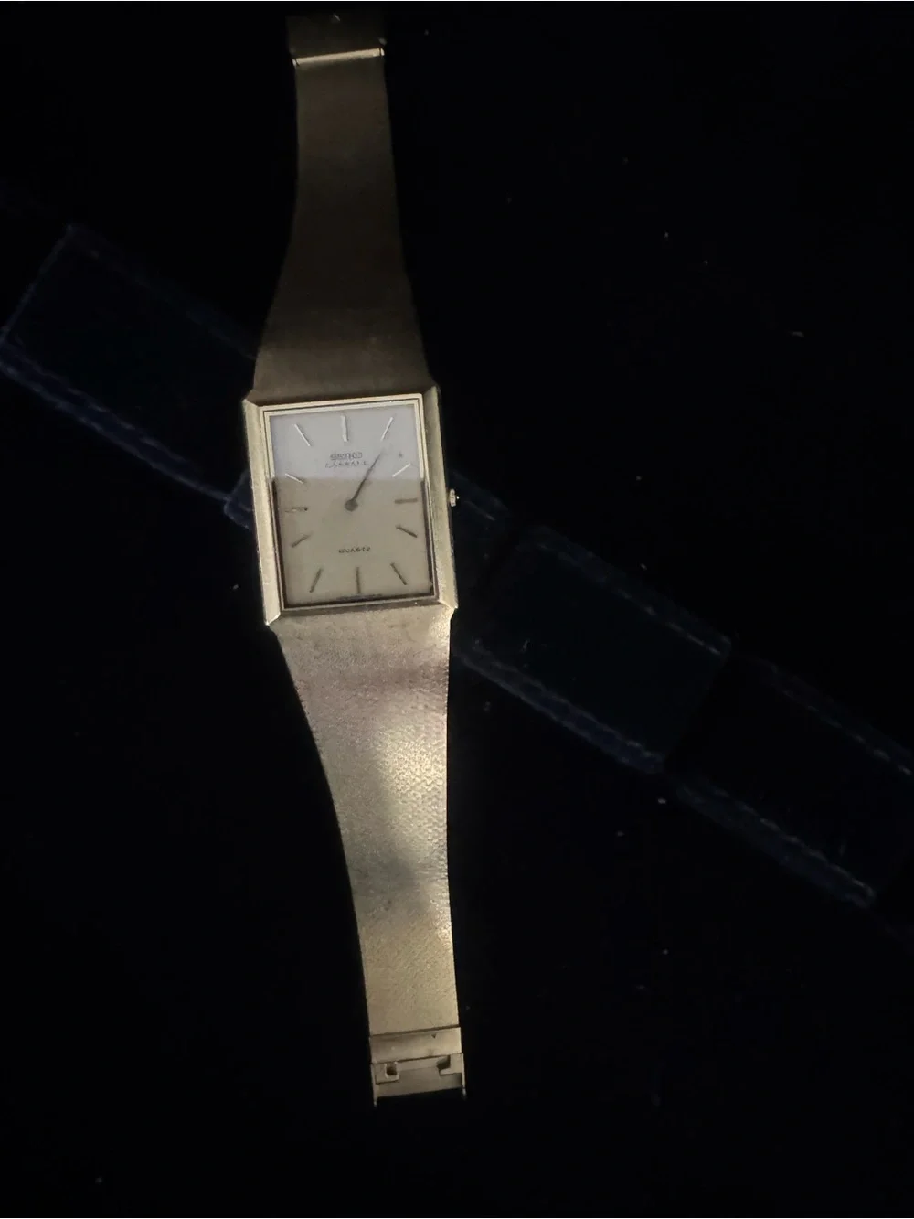 Seiko Lassale Rectangular Gold Tone Quartz Watch